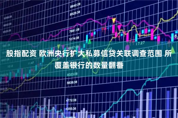 股指配资 欧洲央行扩大私募信贷关联调查范围 所覆盖银行的数量翻番